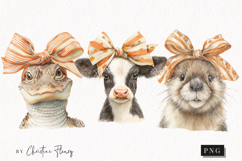 Cute Animals With Bows | Fall PNG Product Image 1