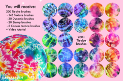 Procreate Tie-Dye Brushes: 200 Fabric Texture Fashion Product Image 2