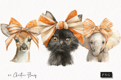 Cute Animals With Bows | Fall PNG Product Image 1