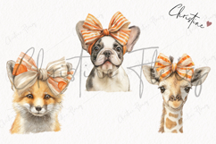 Cute Animals With Bows | Fall PNG Product Image 3