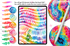 Procreate Tie-Dye Brushes: 200 Fabric Texture Fashion Product Image 3