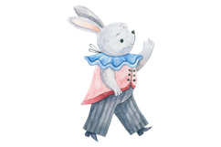 Watercolor Circus Animals Clipart Bundle PNG Product Image 6