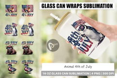 Glass Can 4th of July Animal Product Image 1