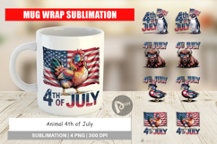 Mug Wrap 4th of July Animal Product Image 1