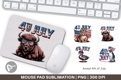 Mouse Pad 4th of July Animal Product Image 1