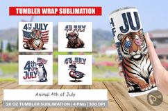 Tumbler 4th of July Animal Product Image 1