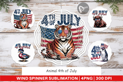 Wind Spinner 4th of July Animal Product Image 1