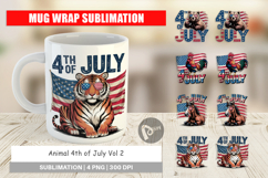 Mug Wrap 4th of July Animal Product Image 1