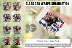 Glass Can 4th of July Animal Product Image 1