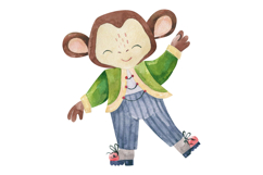 Watercolor Circus Animals Clipart Bundle PNG Product Image 8