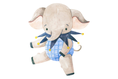 Watercolor Circus Animals Clipart Bundle PNG Product Image 9