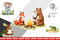 Wild Animal Adventure Clipart Product Image 1