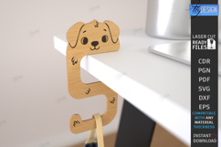 Animal Bag Hook Holder Laser Cut | Desk Purse Hanger SVG Product Image 1