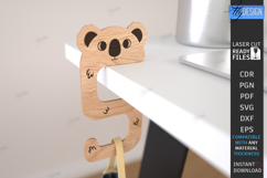 Animal Bag Hook Holders Laser Cut Bundle | Desk Purse Hanger Product Image 16