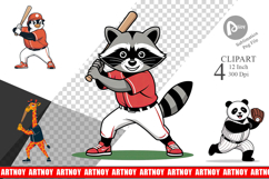 Baseball Animal Clipart Product Image 1