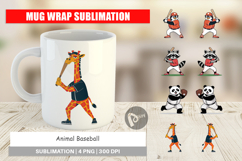 Mug Wrap Baseball Animal Product Image 1