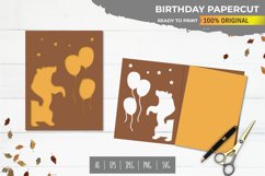 Bear Birthday Card Papercut Product Image 1