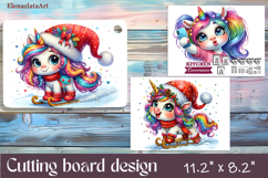 Cute animal Cutting Board Designs, mery christmas Product Image 1