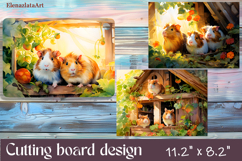 Kitchen cutting board guinea pigs, sublimation Product Image 1