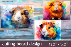 Kitchen cutting board guinea pigs, sublimation Product Image 1