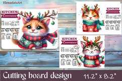 Cute animal Cutting Board Designs, mery christmas Product Image 1