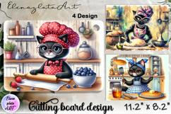 Cute Cat Kitchen Cutting Board Designs, Mother Day Product Image 1