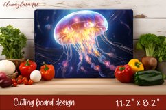 Cute JELLYFISH cutting board sublimation, sea Product Image 1