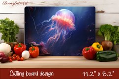 Cute JELLYFISH cutting board sublimation, sea Product Image 1