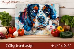 Cute Dog cutting board sublimation, Funny cat sublimation Product Image 1