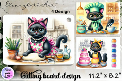 Cute Cat Kitchen Cutting Board Designs, Mother Day Product Image 1