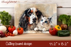 Cute Dog cutting board sublimation, Funny cat sublimation Product Image 1