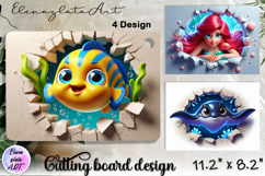 Cute animal Cutting Board Designs, Broken Brick Wall Product Image 1