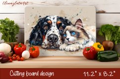 Cute Dog cutting board sublimation, Funny cat sublimation Product Image 1