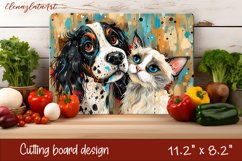 Cute Dog cutting board sublimation, Funny cat sublimation Product Image 1