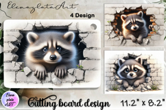 Cute animal Cutting Board Designs, Broken Brick Wall Product Image 1