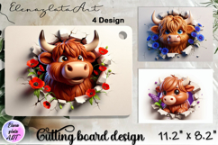 Cute animal Cutting Board Designs, Broken Brick Wall Product Image 1
