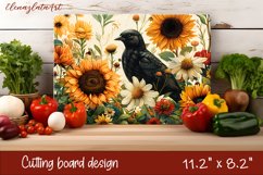 Cute bird cutting board sublimation, Flowers sublimation Product Image 1