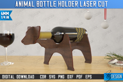Wine Bottle Holder Laser Cut | Tabletop Wine Rack | Bear Product Image 1