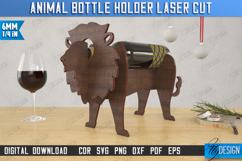 Wine Bottle Holder Laser Cut | Tabletop Wine Rack | Leo |CNC Product Image 1