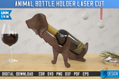 Wine Bottle Holder Laser Cut | Tabletop Wine Rack | Dog |CNC Product Image 1