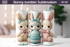 Easter Bunny Tumbler Design | Happy Easter Sublimation Product Image 1