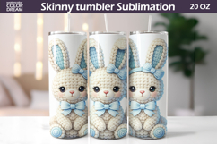 Blue Easter Bunny Tumbler Design | Spring Sublimation Product Image 1