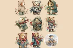 Animals and Teddy Watercolour Clipart PNG 54 Product Image 2