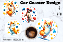 Cute Dog Coaster, Cute Dog Coasters Sublimation Product Image 1