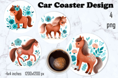 Cute animal Coaster, Cute animal Coasters Sublimation Product Image 1