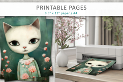 cat illustrations, printable sheets Product Image 3