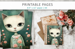 cat illustrations, printable sheets Product Image 5