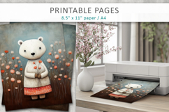 bear illustrations, printable sheets Product Image 3