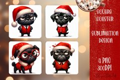 Sarcastik animal Coaster Design. Winter Coaster Sublimation Product Image 1