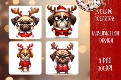 Sarcastik animal Coaster Design. Winter Coaster Sublimation Product Image 1
